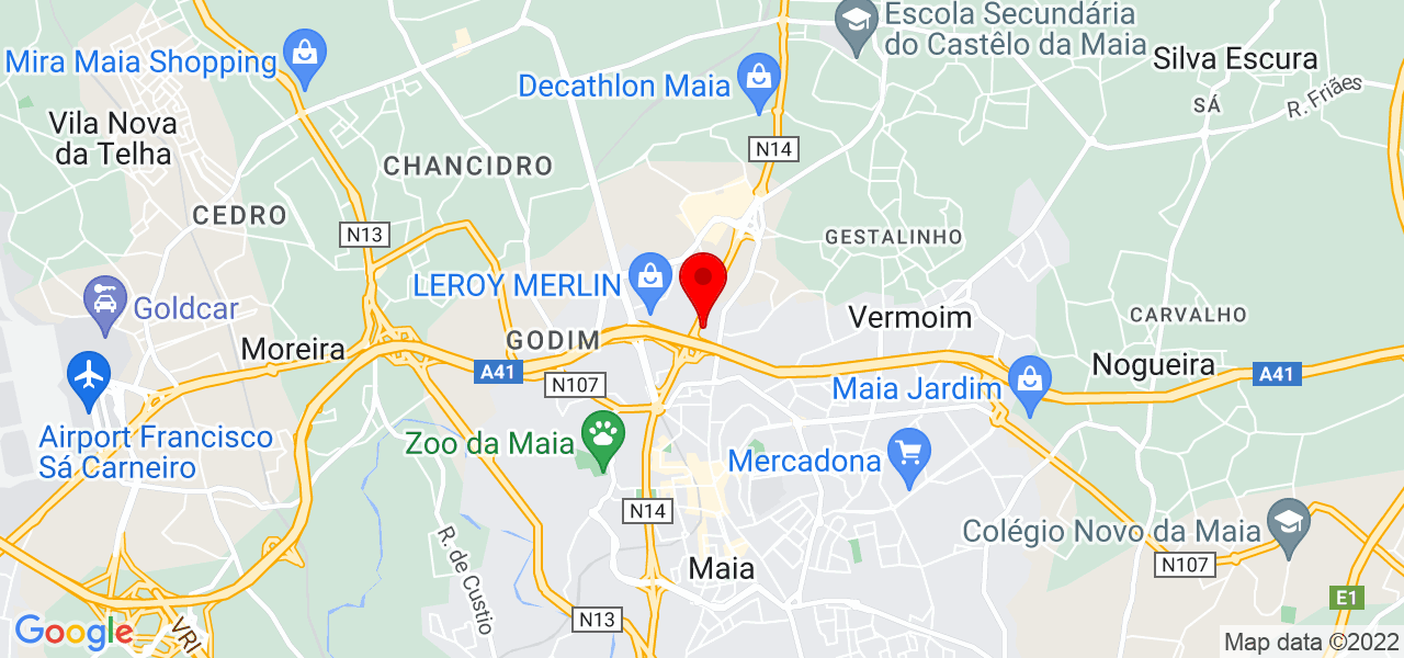 Luis Hierro - Porto - Maia - Mapa