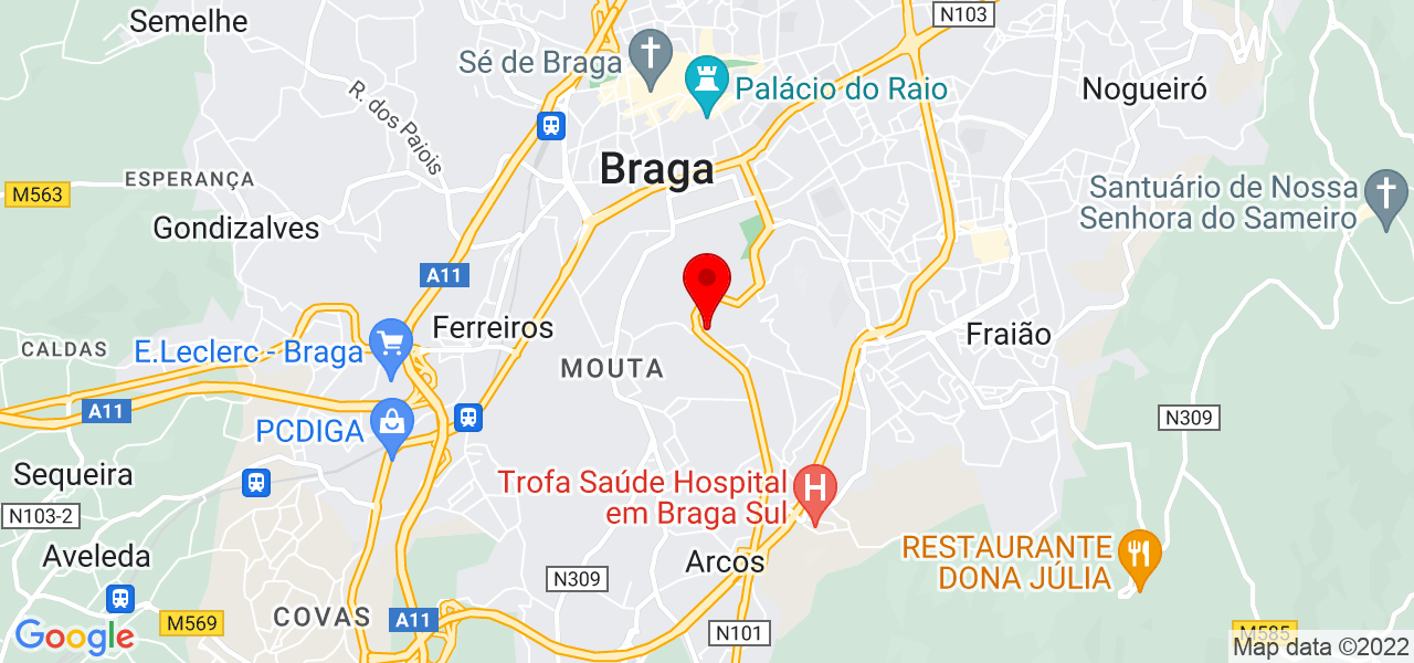 Paulo Oliveira Euro fugas Unip - Braga - Braga - Mapa