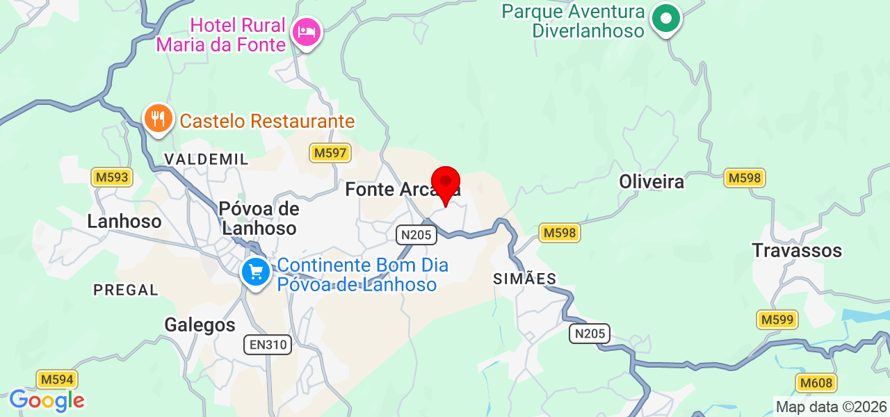 SP Academia - Braga - Póvoa de Lanhoso - Map