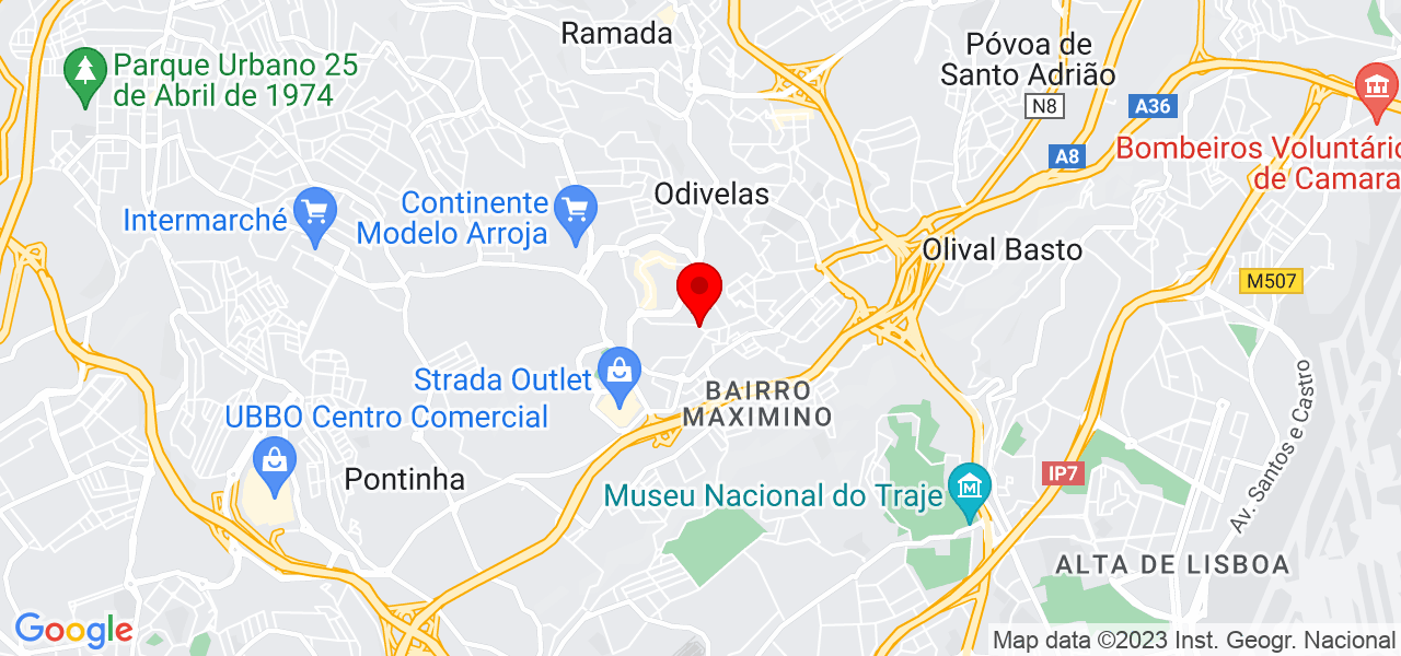 Tom&aacute;s Fl&ocirc;res - Lisboa - Odivelas - Mapa