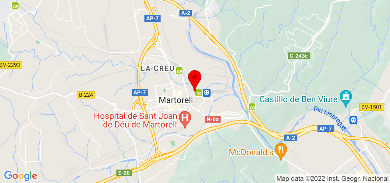 Nancy possu Jim&eacute;nez - Cataluña - Martorell - Mapa