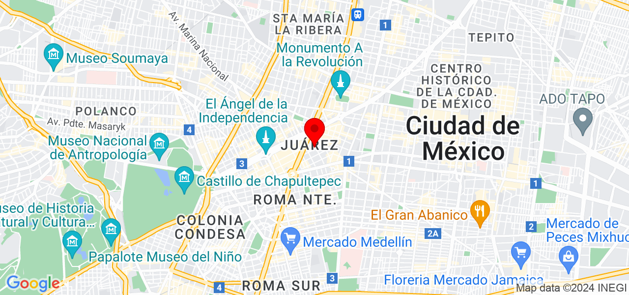 IVRIT Ense&ntilde;anza de idiomas - Ciudad de Mexico - Cuauhtémoc - Mapa