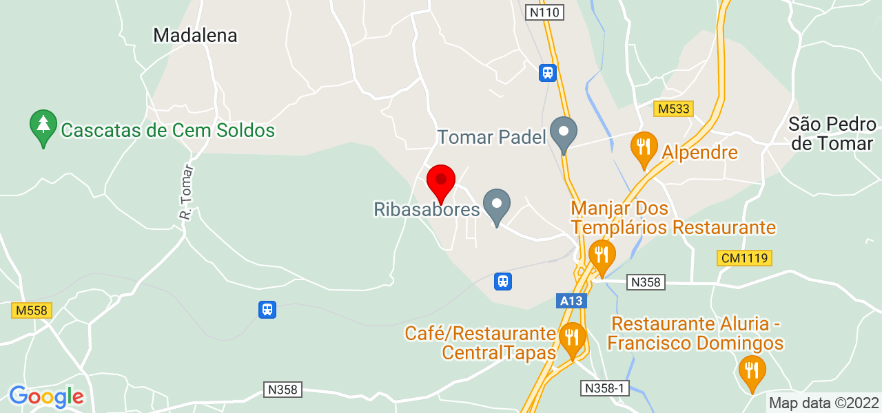 Jannara Corr&ecirc;a Guedes - Santarém - Tomar - Mapa