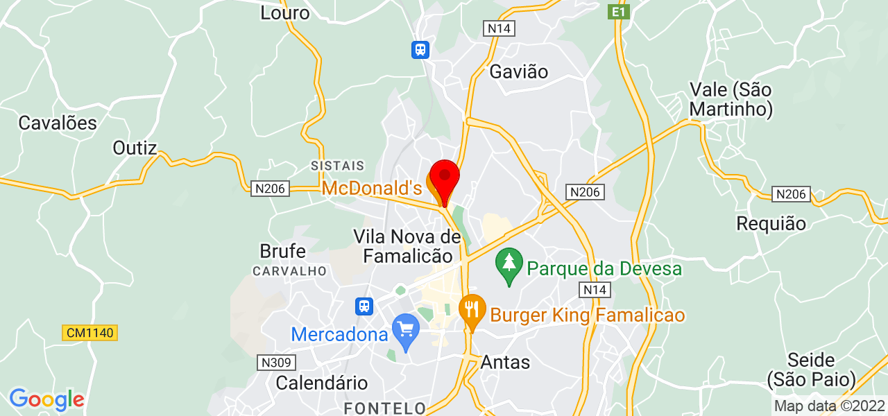 Tiago Frasan - Braga - Vila Nova de Famalicão - Mapa