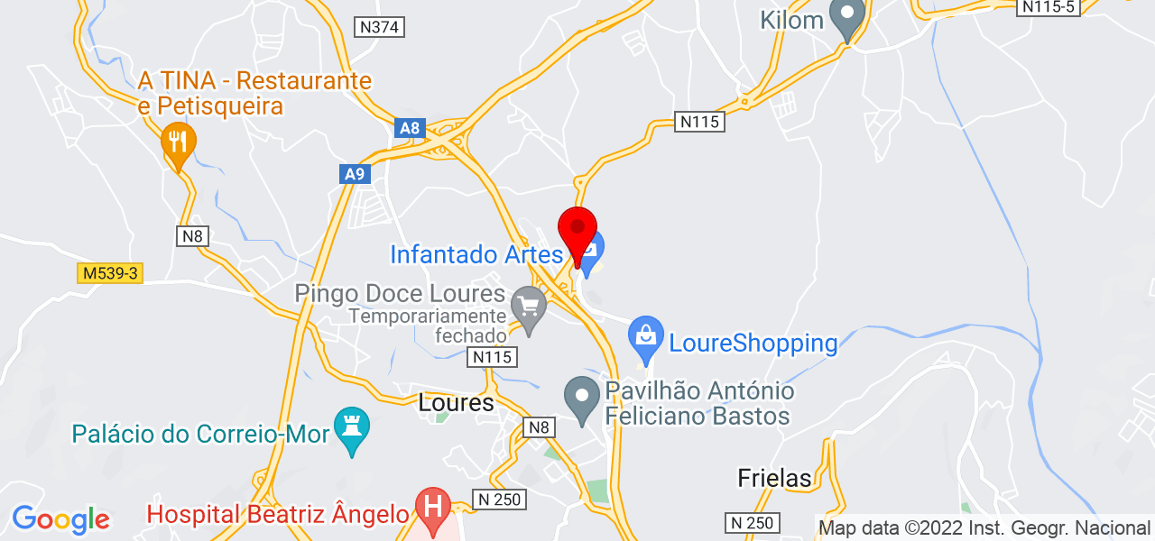 Maria Jardan - Lisboa - Loures - Mapa