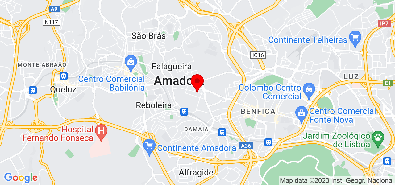 Andressa cortez - Lisboa - Amadora - Mapa