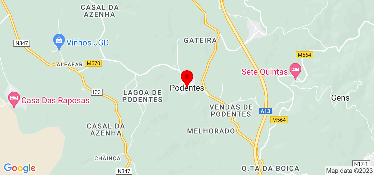 Tekaflor /TG topografia - Coimbra - Penela - Mapa
