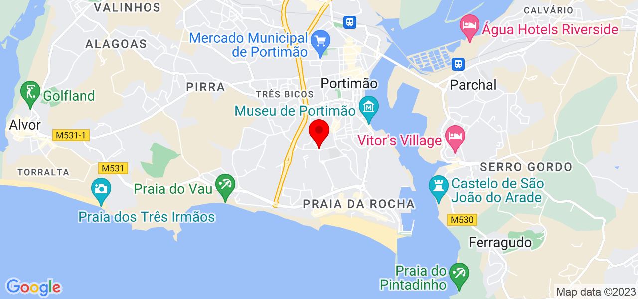 Cristina - Faro - Portimão - Mapa