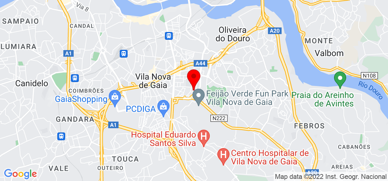 Carvalho - Porto - Vila Nova de Gaia - Mapa