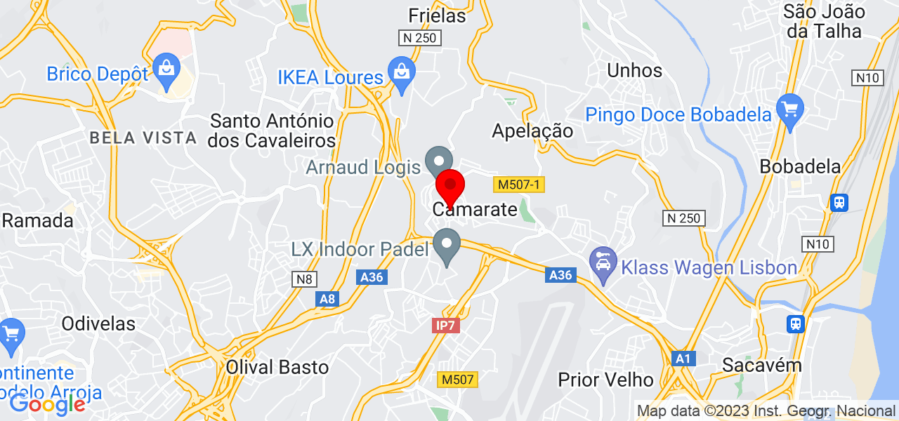 N&uacute;ria Correia - Lisboa - Loures - Mapa