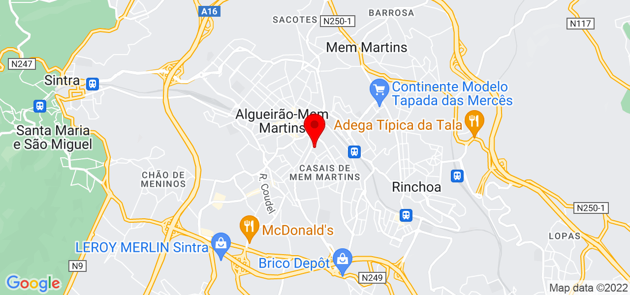 OBRINHAS - Lisboa - Sintra - Mapa