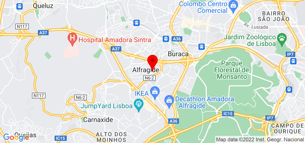 Filipe B A Pinto - Lisboa - Amadora - Mapa