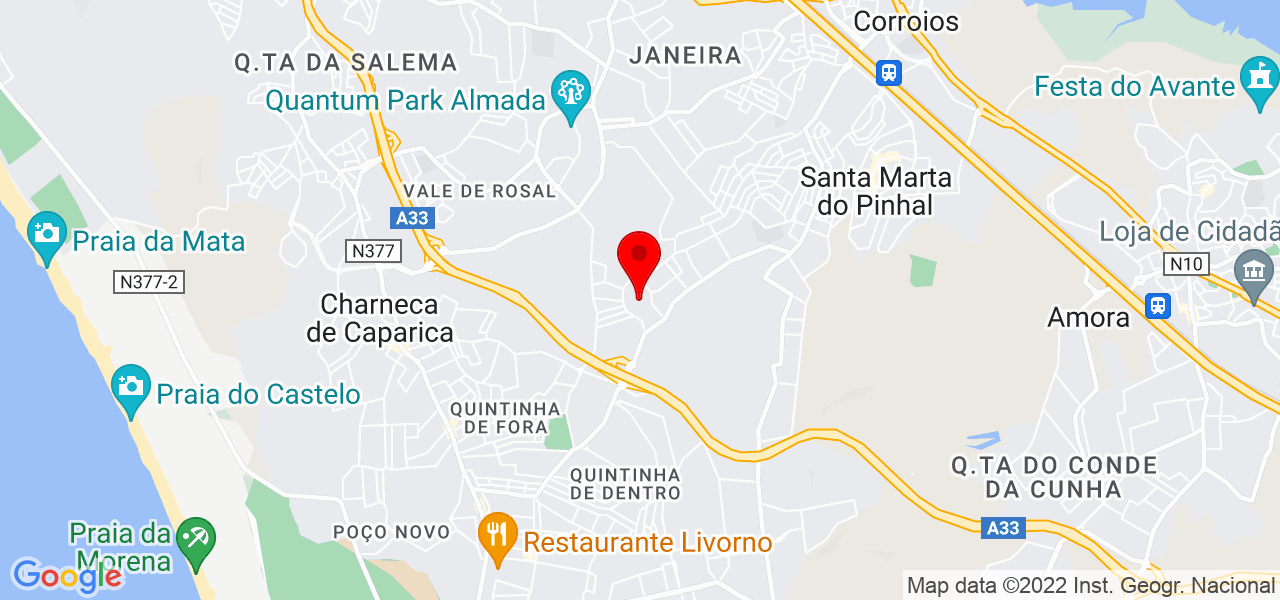 Luis Moura da Silva - Setúbal - Seixal - Mapa