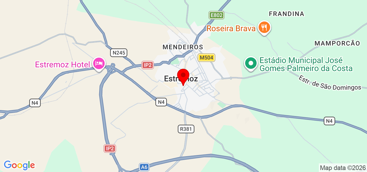 Geilson Pereira do Nascimento - Évora - Estremoz - Map