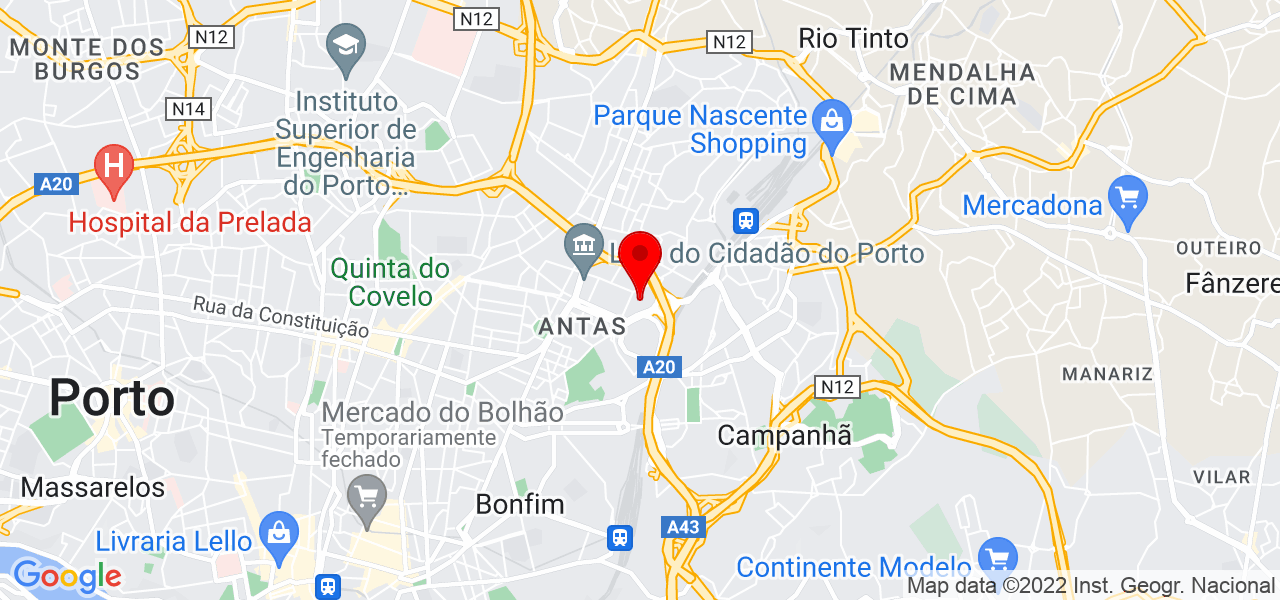 Salom&eacute; Vaquero - Porto - Porto - Mapa