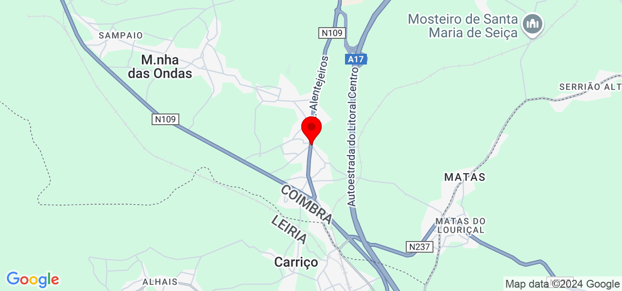 O Algarvio Manutenção de Jardins - Coimbra - Figueira da Foz - Map