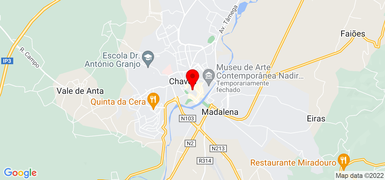GGPENA TELECOMUNICA&Ccedil;&Otilde;ES &amp; ELETRICA - Vila Real - Chaves - Mapa
