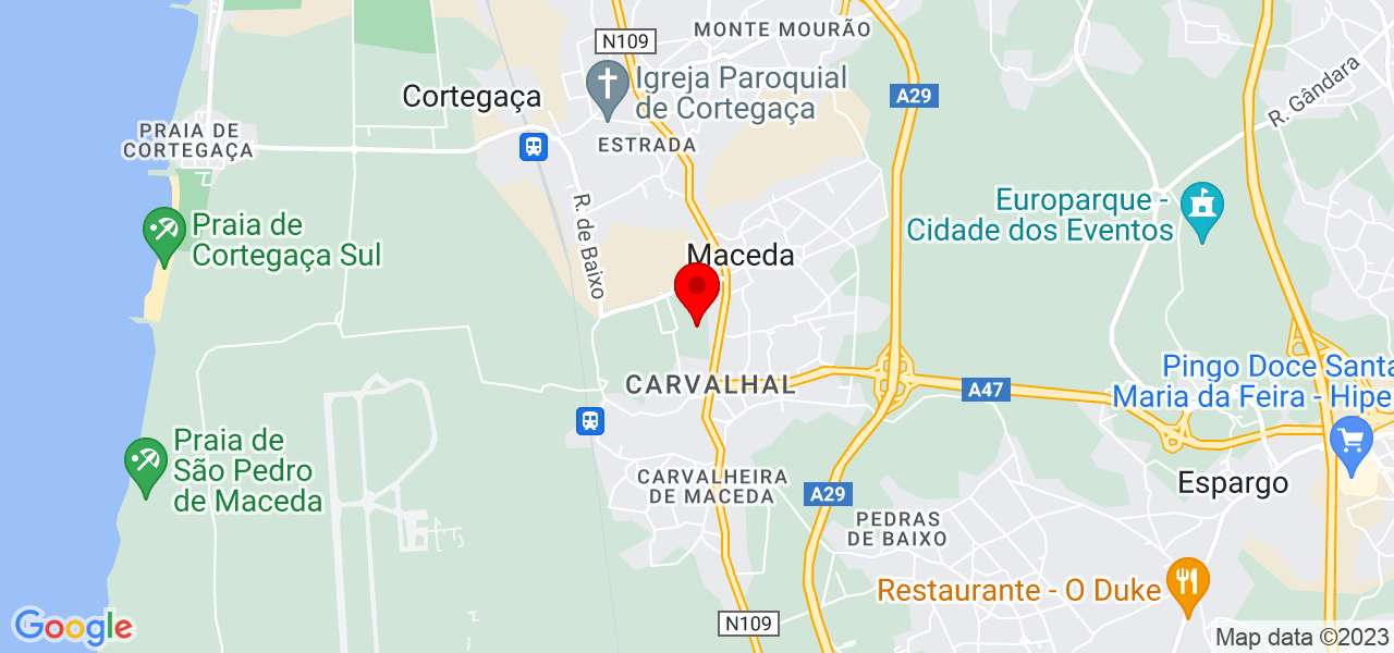 Andressa Mayara de Lima Ferreira - Aveiro - Ovar - Mapa