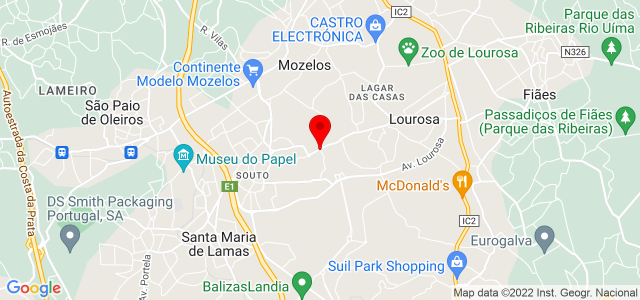 Darya Lyuta - Aveiro - Santa Maria da Feira - Mapa