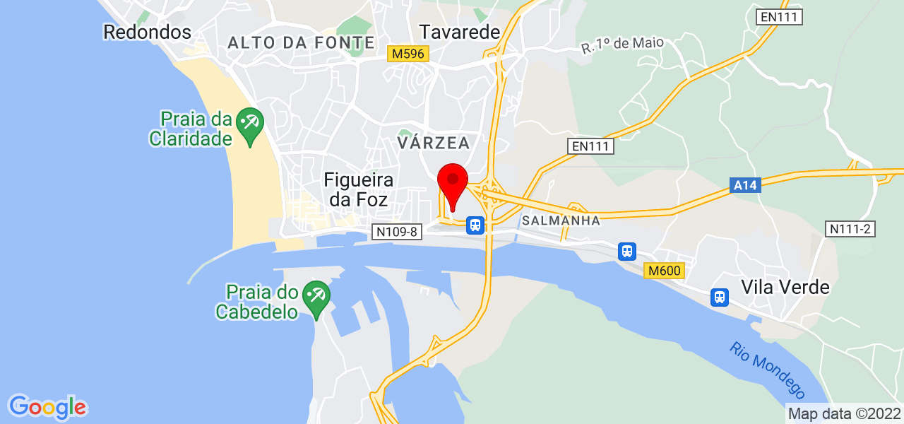 Arlete - Coimbra - Figueira da Foz - Mapa