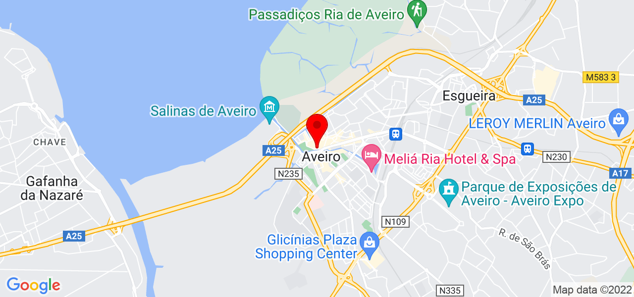 P&eacute; de Lim&atilde;o - Aveiro - Aveiro - Mapa