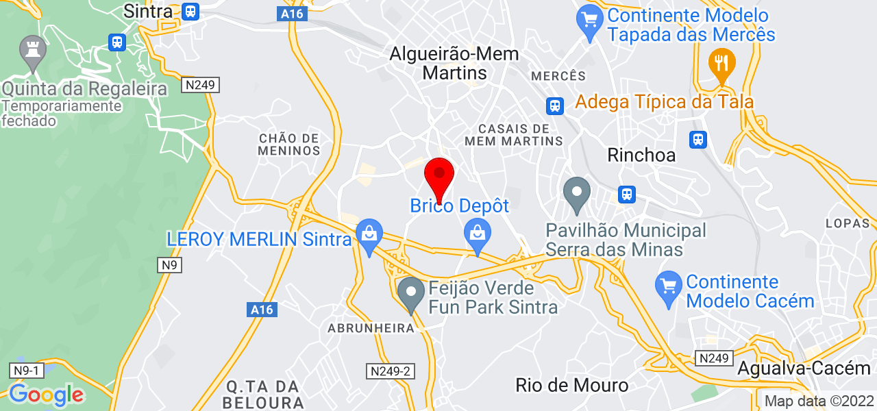 Aqui H&aacute; C&atilde;o - Lisboa - Sintra - Mapa