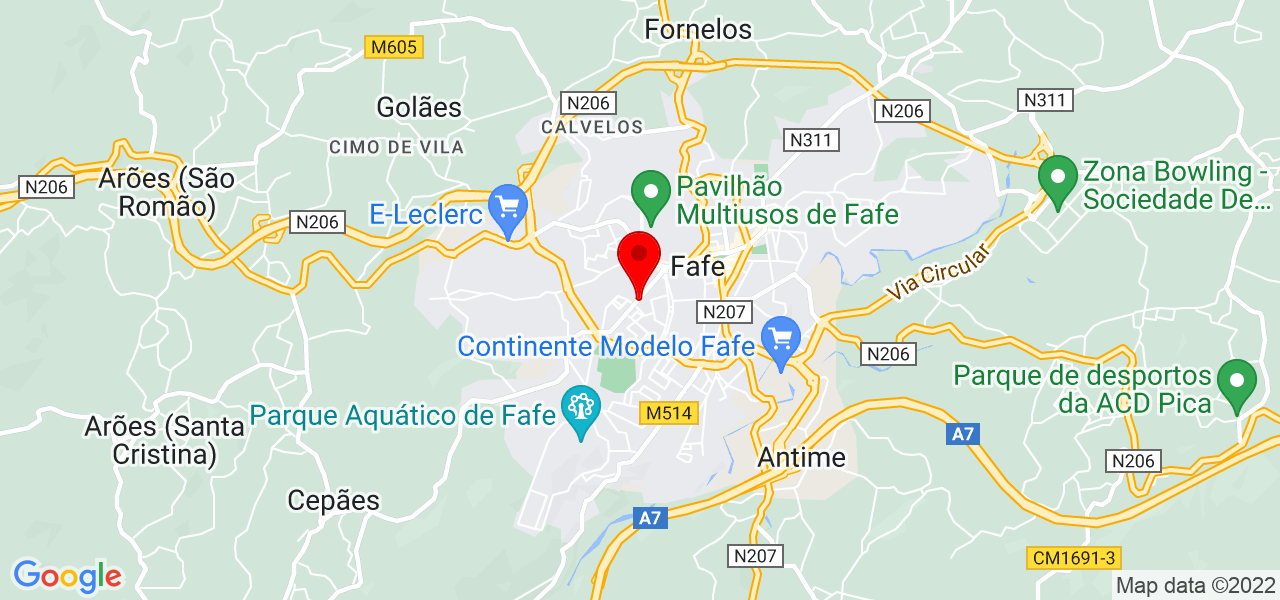 Cristiana Marques - Braga - Fafe - Mapa