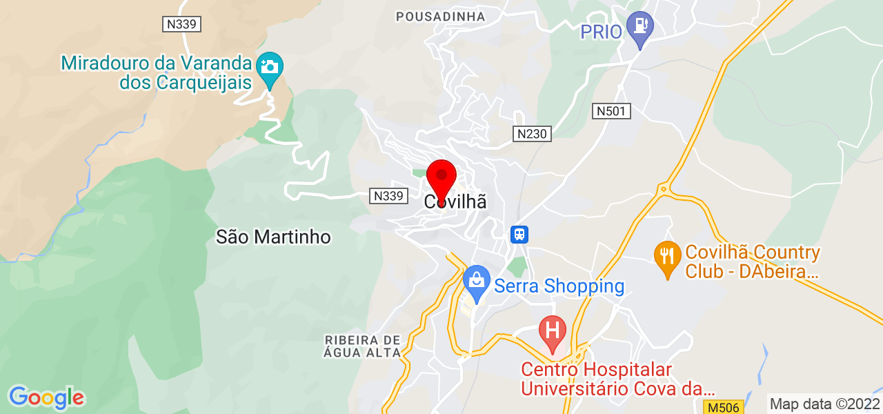 Ana Rita da Rocha Nogueira - Castelo Branco - Covilhã - Mapa