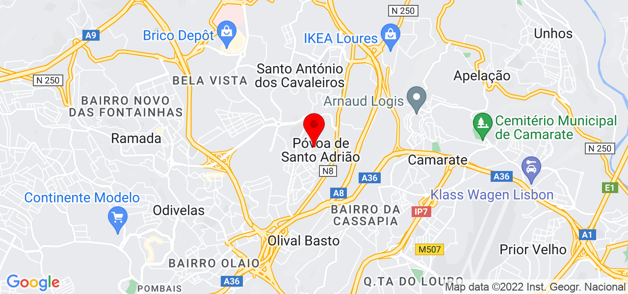 Cano Forte - Lisboa - Odivelas - Karte
