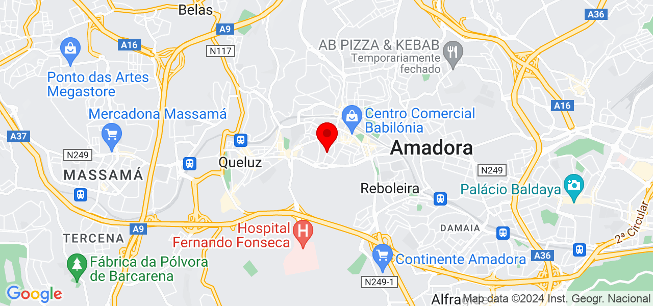 Stephan Raj - Lisboa - Amadora - Map