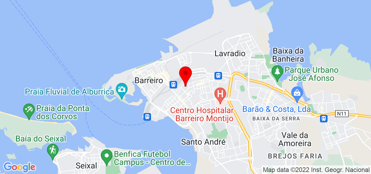 Rafaela - Setúbal - Barreiro - Mapa