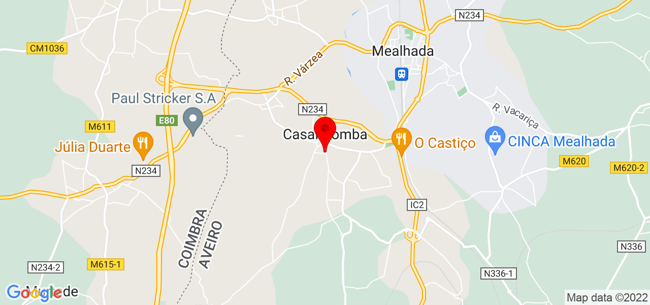 Maria Oliveira - Aveiro - Mealhada - Mapa