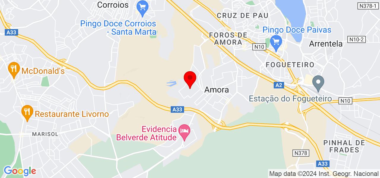 Arnez - Setúbal - Seixal - Mapa
