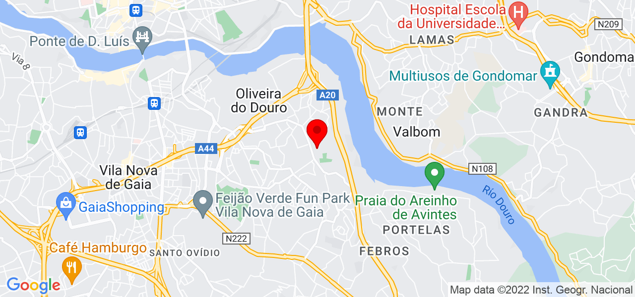 Maria  Aurora - Porto - Vila Nova de Gaia - Mapa