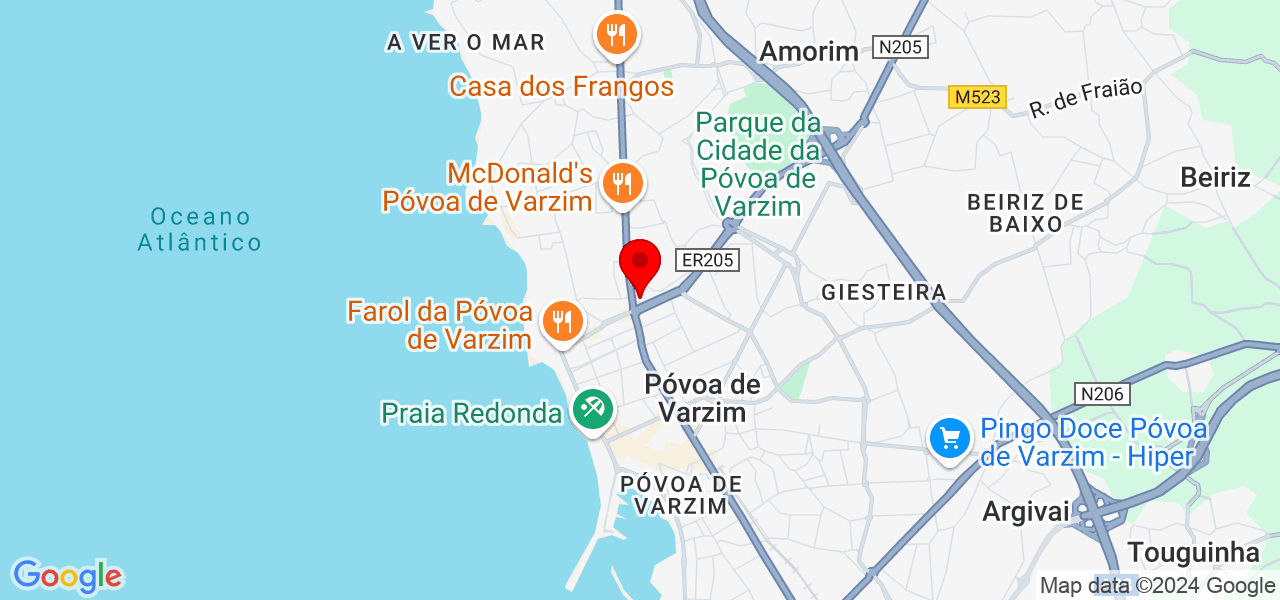 tiago - Porto - Póvoa de Varzim - Mapa