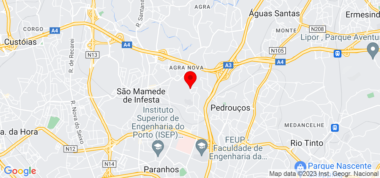 FM pinturas e barramentos - Porto - Matosinhos - Mapa
