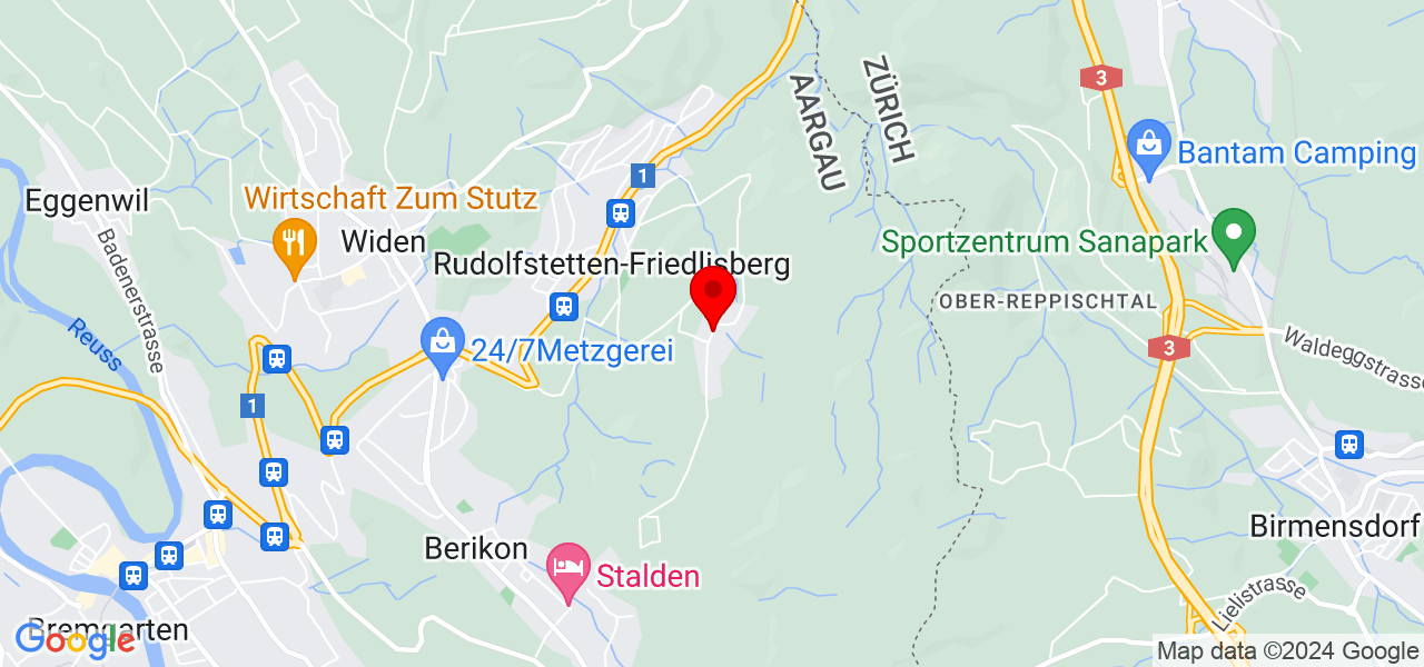 Marco Transport GmbH - Aargau - Rudolfstetten-Friedlisberg - Karte