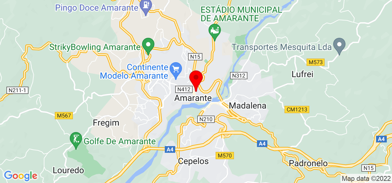 Joana Magalh&atilde;es - Porto - Amarante - Mapa
