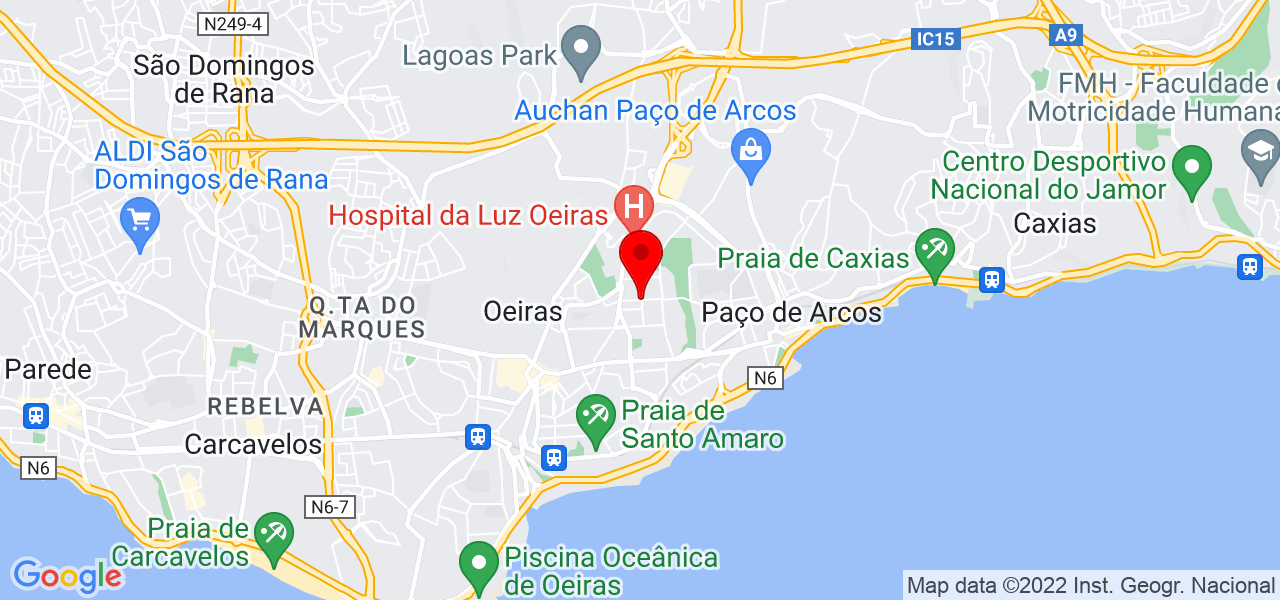 Ricardo Reis - Lisboa - Oeiras - Mapa