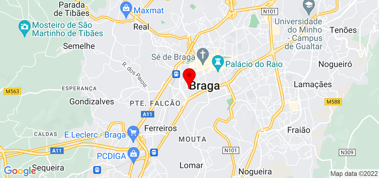Lisboa - Braga - Braga - Mapa