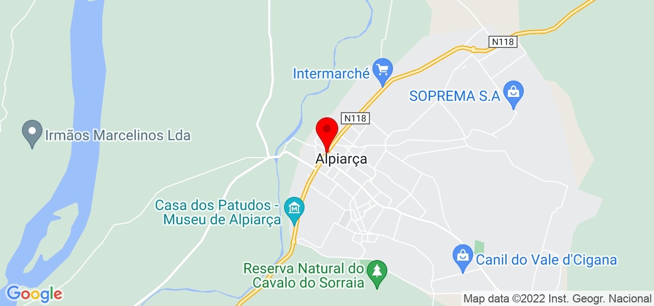 Marcia Marcelino - Santarém - Alpiarça - Mapa
