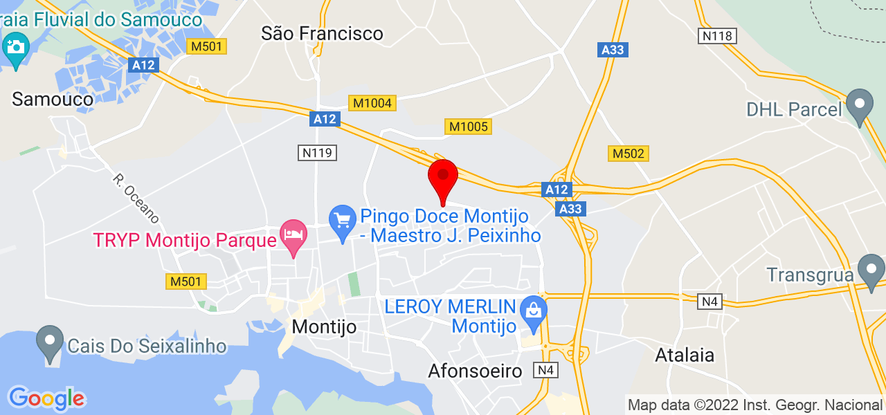 Sirlene Jesus da Silva - Setúbal - Montijo - Mapa