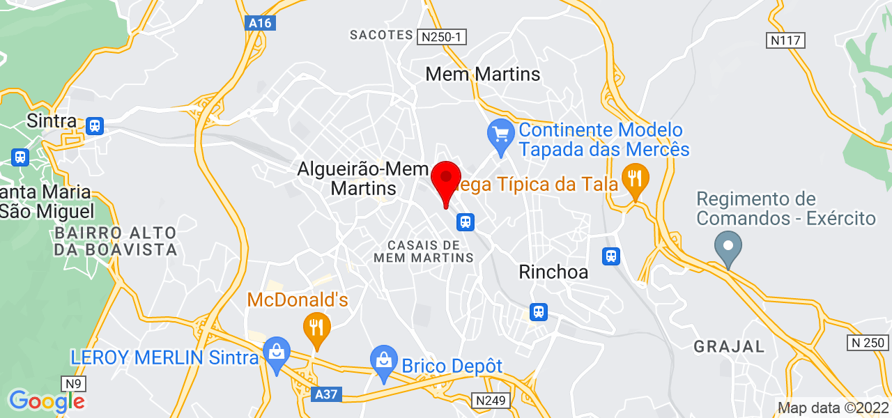 Madhu bala - Lisboa - Sintra - Mapa