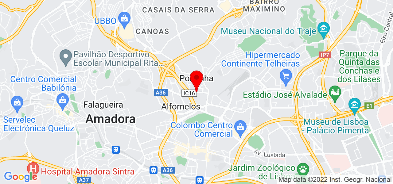 Jo&atilde;o Morgado - Lisboa - Odivelas - Mapa