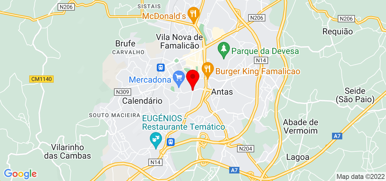 Denis pozuelos - Braga - Vila Nova de Famalicão - Mapa