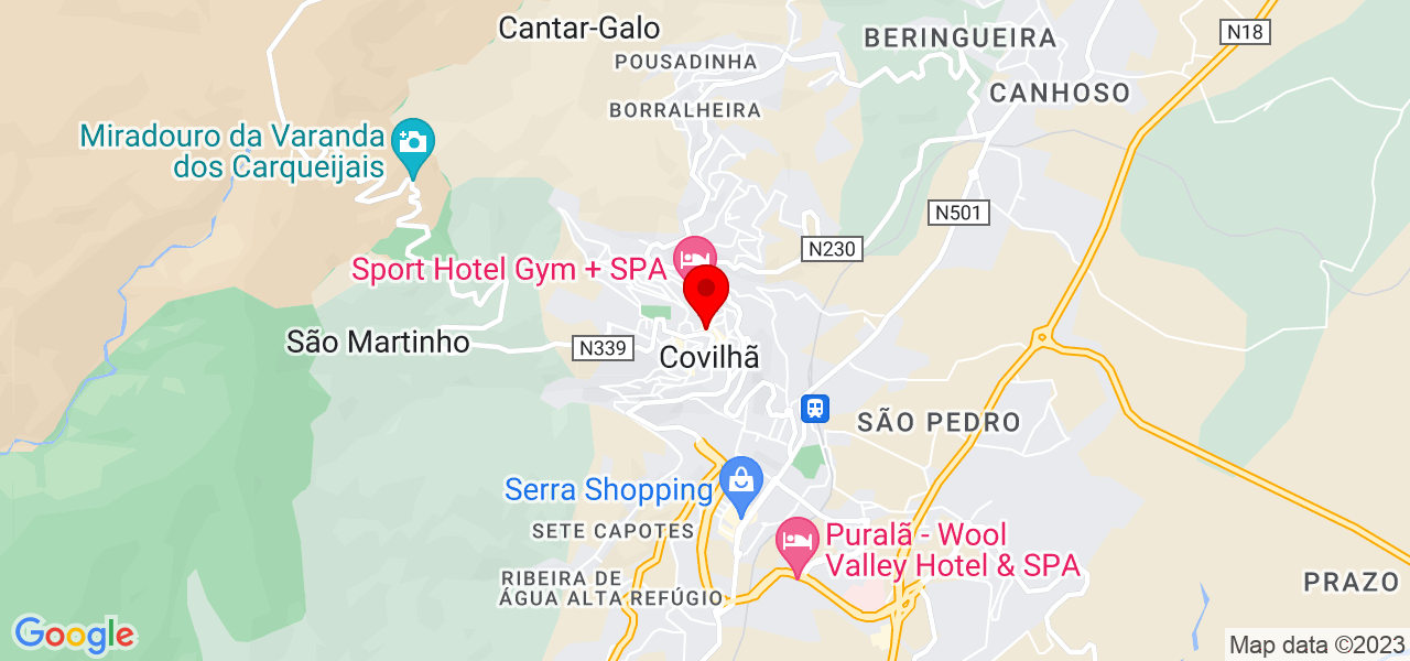 Ilidia Pinto - Castelo Branco - Covilhã - Mapa