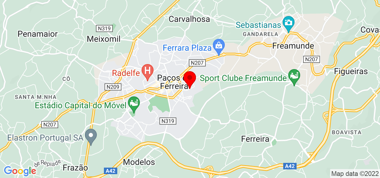 Rafaela Oliveira - Porto - Paços de Ferreira - Mapa