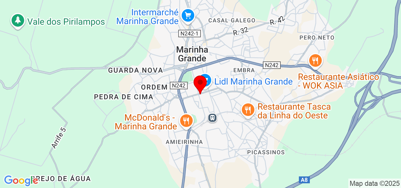 Lions wash - Leiria - Marinha Grande - Karte