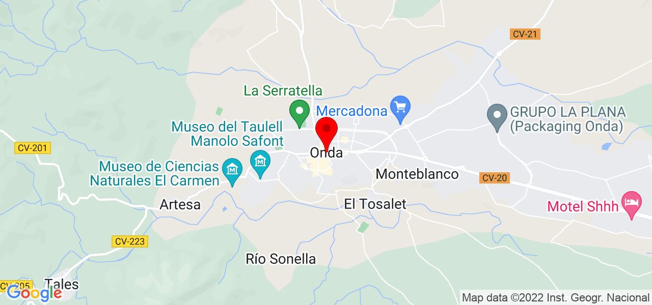 Foto Lengua - Comunidad Valenciana - Onda - Mapa