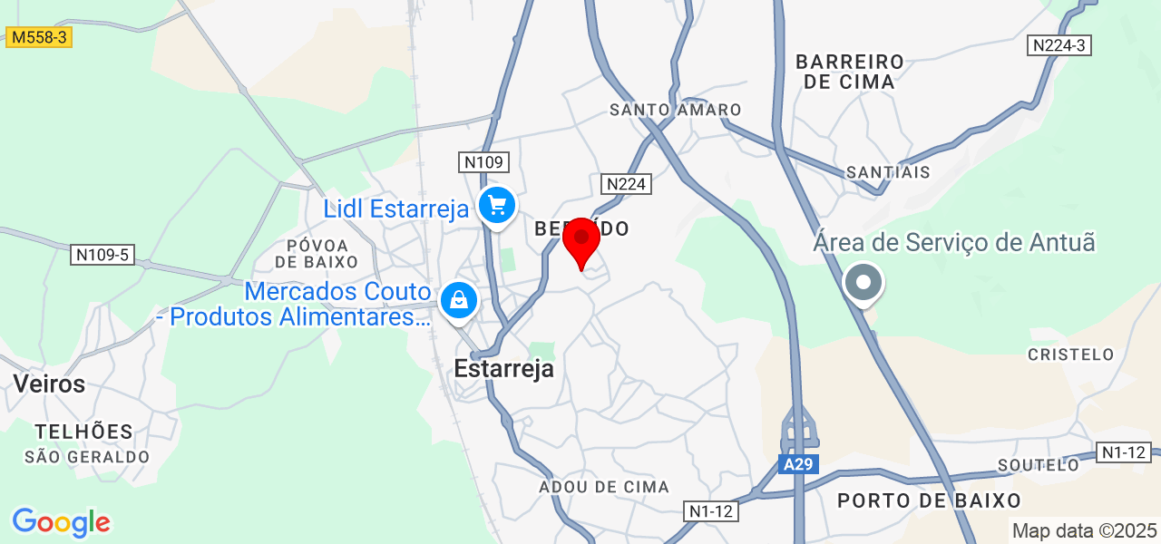 Terram Construção e Reabilitação - Aveiro - Estarreja - Mapa